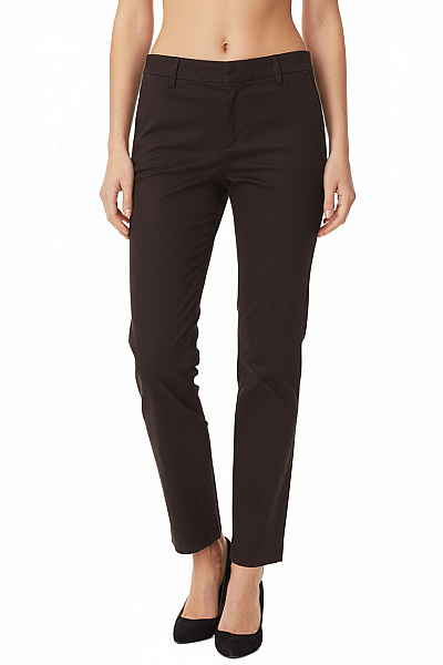 Ralph Lauren Dámské Hnědé Rovné Kalhoty Volnočasové Ležérní Látkové S Pružným Pasem Vel. 4