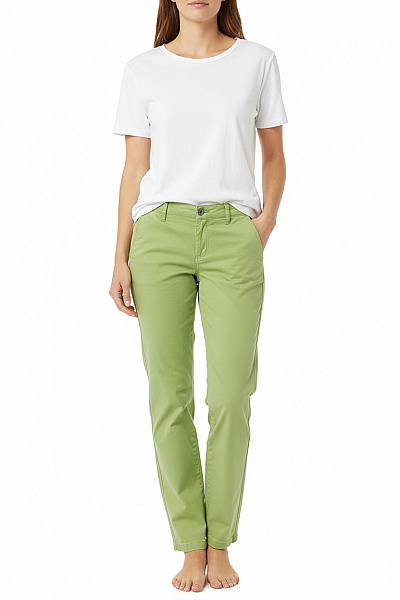 TOMMY HILFIGER Dámské Bavlněné Zelené Chinos Volné Rovné S Kapsami Letní Velikost 8