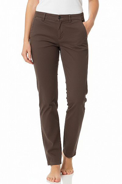 Scotch & Soda Dámské Hnědé Plátěné Chinos Volnočasové Rovné S Kapsami Vel. 29