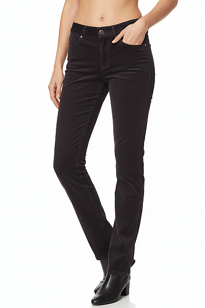 ARMANI Dámské Bavlněné Manšestrové Kalhoty Tmavé Rovné Ležérní Velikost 26