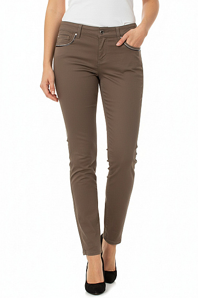 Guess Dámské Hnědé Plátěné Kalhoty S Kapsami Ležérní Rovné Vel. 28