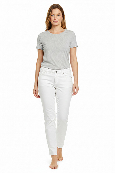 BRAX Bavlněné Volnočasové Kalhoty Dámské Dlouhé Rovné S Kapsami Velikost 42