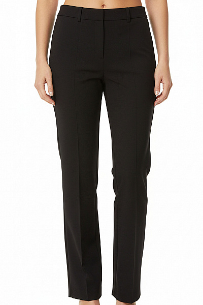HOLZWEILER Dámské černé Polyesterové Oblekové Kalhoty Elegantní Rovné Velikost L