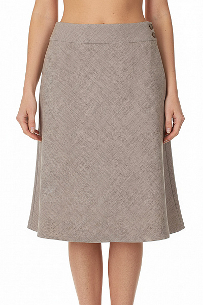 Next Dámská Béžová áčková Sukně Ke Kolenům Elegantní Vlněná Vzorovaná Vel. 38