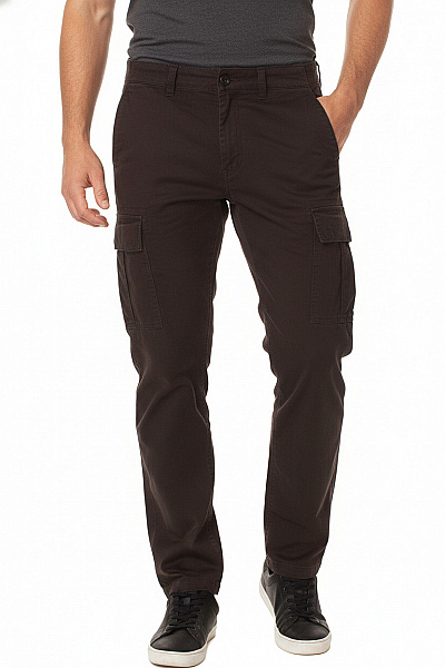 SUPERDRY Pánské Cargo Kalhoty Hnědé Volnočasové S Kapsami Rovné Velikost 28