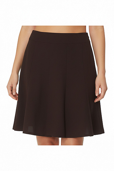 Next Dámská Polyesterová Tmavě Hnědá Rozšířená Midi Business Sukně Elegantní Velikost 8