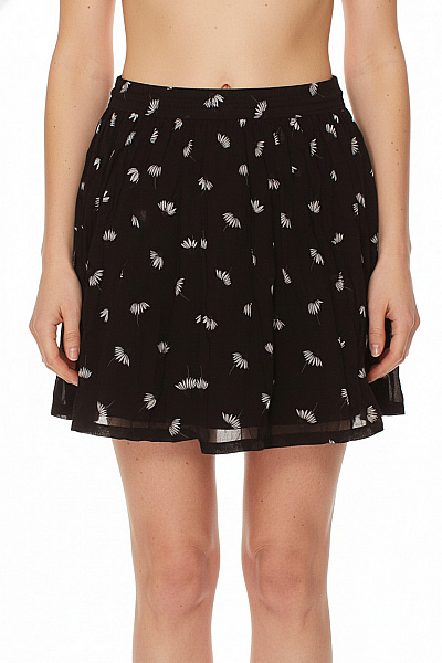 JUST  Dámská Viskózová černá Minisukně Květinová Volná Letní Vel. XS