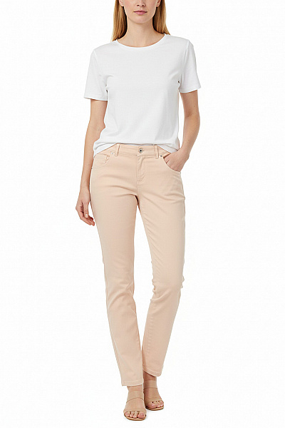 Sportmax Dámské Bavlněné Chinos Kalhoty Béžové Rovné Ležérní S Kapsami Vel. 27