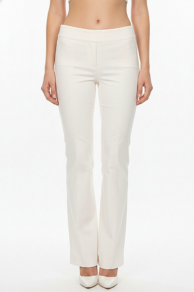 PATRIZIA  PEPE Dámské Kalhoty Volnočasové Rovné Bílé Látkové Velikost 42