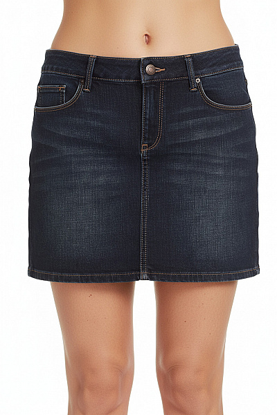 Esprit Dámská Tmavě Modrá Džínová Mini Sukně Pouzdrová S Kapsami Vel. 28