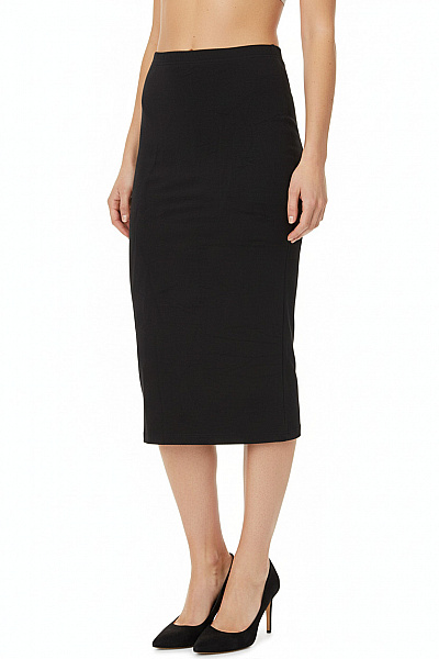 Topshop Dámská černá Elastická Rovná Sukně Velikost 36