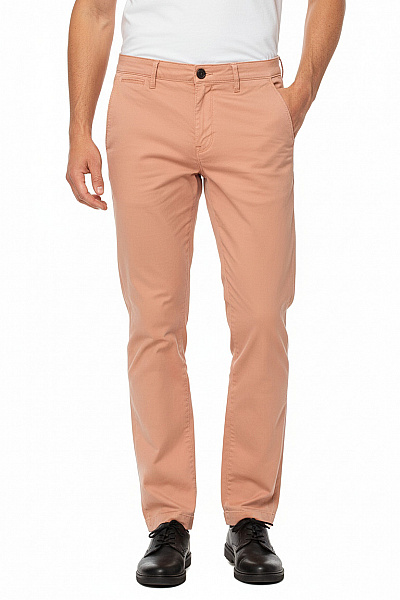 Pepe Jeans Pánské Lyocellové Chinos Kalhoty Korálové Ležérní Rovné S Kapsami Vel. 29
