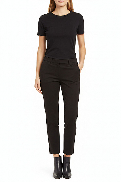 CLOSED Dámské černé Polyesterové Oblekové Rovné Kalhoty Elegantní Business Vel. 40