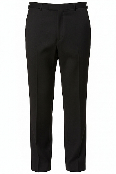Polyesterové Oblekové Kalhoty černé Rovné Elegantní Business Vel. 50