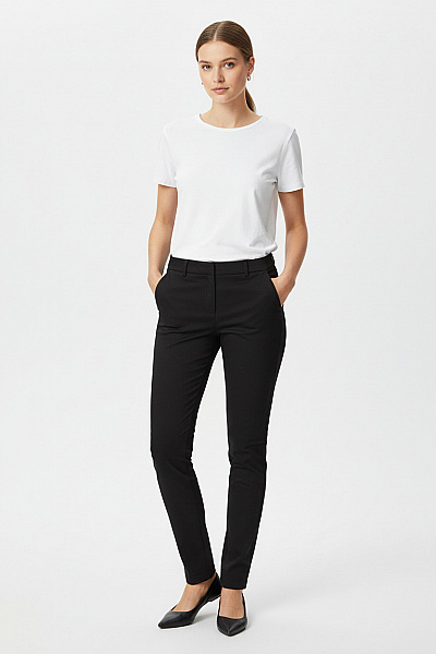 Mos Mosh Dámské černé Elegantní Cigaretové Kalhoty Rovné Vel. 34