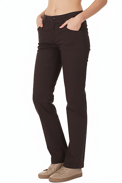 Trussardi Dámské Hnědé Bavlněné Elegantní Kalhoty Rovné Business Vel. 42