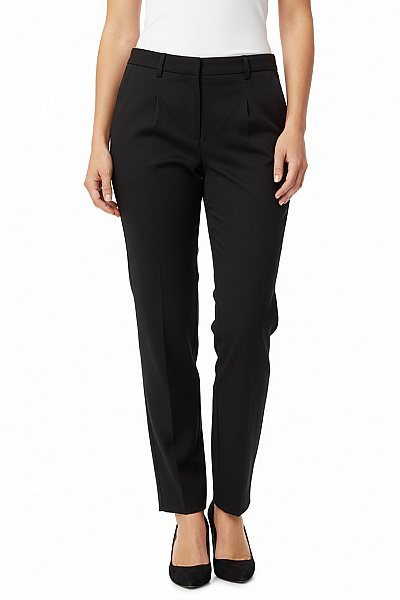 BRAX Dámské černé Elegantní Business Kalhoty Bavlněné Rovné S Puky Vel. S