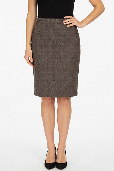 LUISA CERANO Dámská Pouzdrová Sukně Business Ke Kolenům Vzorovaná Tmavá Velikost 38