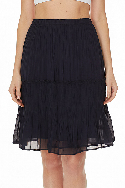 Kriss Dámská černá Plisovaná Sukně Midi Splývavá Vel. EU XL