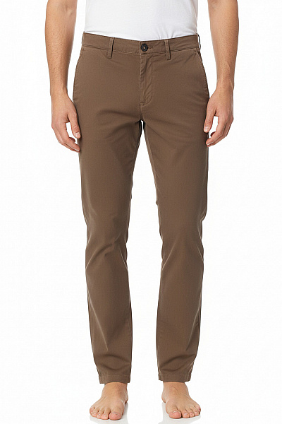 TOMMY HILFIGER Pánské Hnědé Plátěné Rovné Kalhoty Volnočasové S Kapsami Velikost XXS