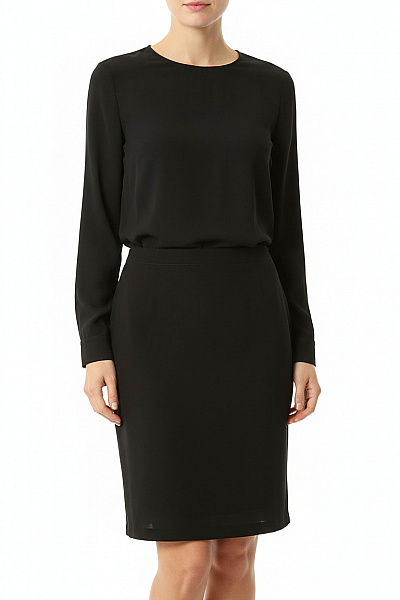 COMMA Dámská Pouzdrová Sukně Elegantní Business černá Acetátová Splývavá Ke Kolenům Vel. 40