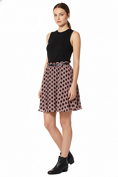 Scotch & Soda Dámská Viskózová Krátká Sukně S Potiskem Hvězdy Nabíraná Vel. EU XS