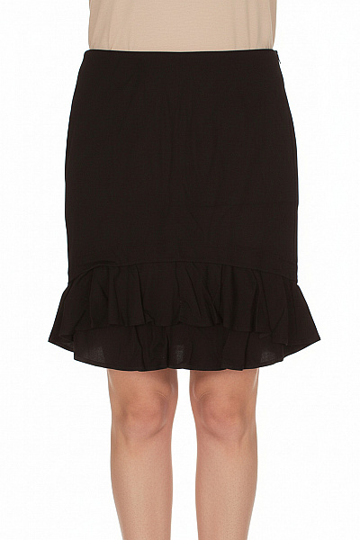 Černá Mini Sukně S Volánky Elegantní Společenská Vel. EU L