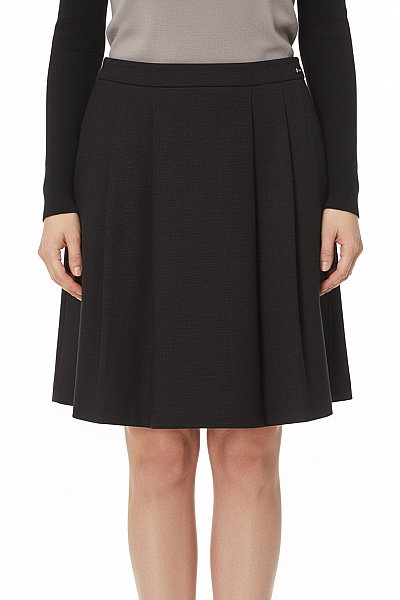 Jean Paul Gaultier Sukně černé Plisovaná áčková Nad Kolena Vel. L
