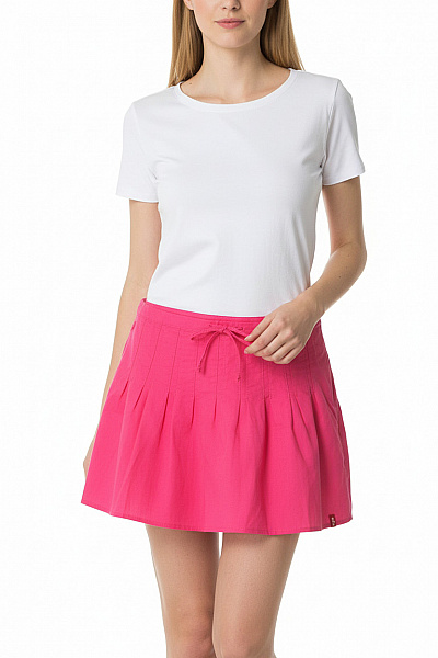 Esprit Růžová Lněná Skater Sukně S Mašlí Vel. EU 36