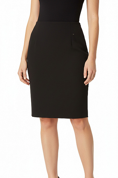 ALTRA Dámská černá Viskózová Pouzdrová Business Sukně Ke Kolenům Se Zipem Vel. 40