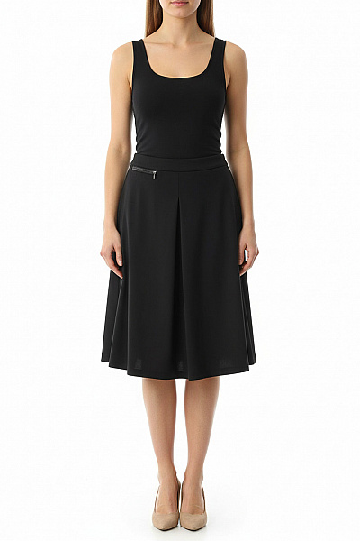 Esprit Dámská Polyesterová černá áčková Sukně Se Zipem Elegantní Krátká Vel. M