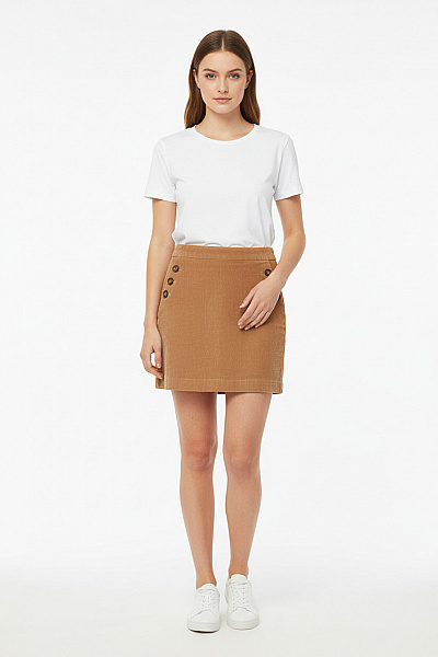 BANANA REPUBLIC Hnědá Manšestrová Minisukně S Knoflíky A Kapsami Velikost EU 4