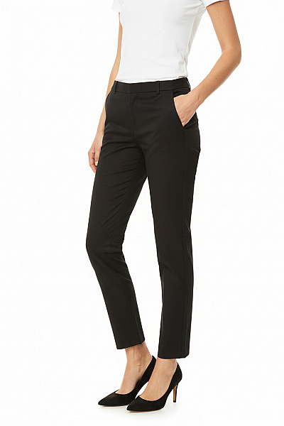 ZARA Dámské Bavlněné Kalhoty černé Volnočasové Rovné Business Vel. 34