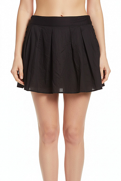 French Connection Dámská Bavlněná černá Krátká Nabíraná Sukně Volná Letní Vel. 12