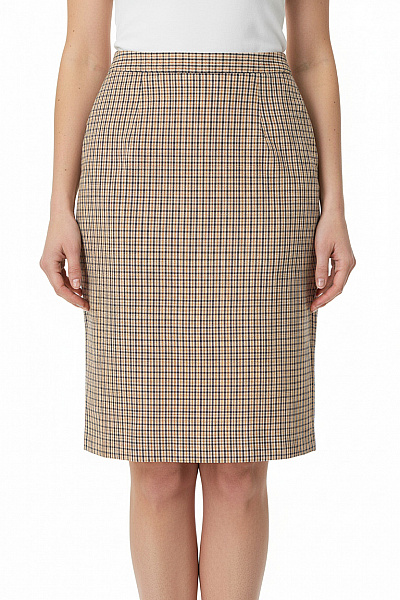 HAMMERSTEIN Dámská Kostkovaná Sukně Ke Kolenům Business Velikost 48