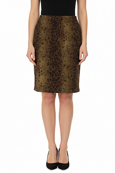 HM  Dámská Hnědá Vzorovaná Vlněná Sukně Ke Kolenům Vel. EU L