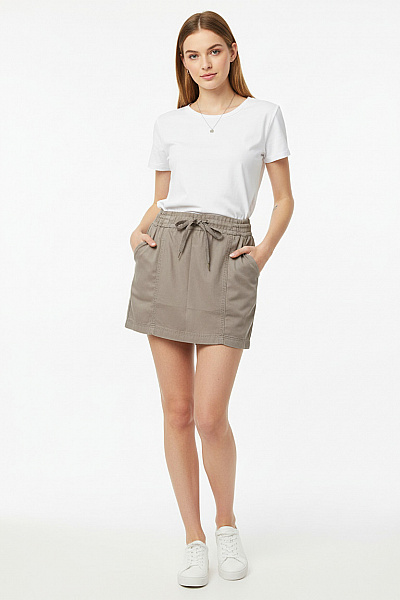 Dámská Hnědá Sukně S Kapsami A Gumou V Pase Velikost 2