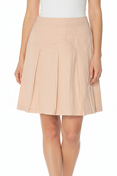 APART Béžová Bavlněná áčková Sukně Ke Kolenům Vel. EU 36