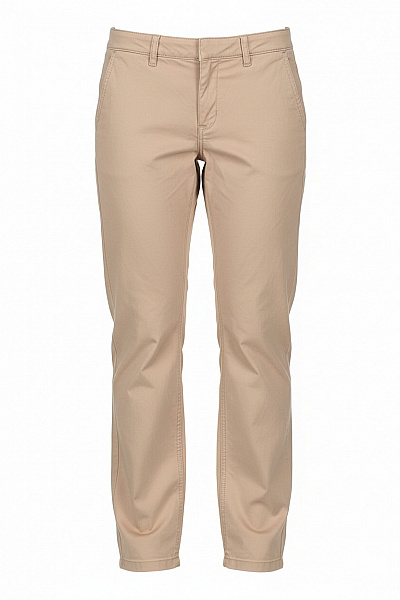 TOMMY HILFIGER Dámské Bavlněné Volnočasové Kalhoty Béžové Rovné S Kapsami Vel. 6