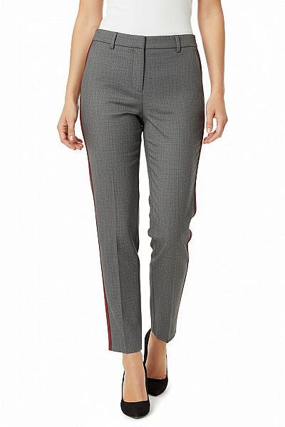 ZARA Dámské Elegantní Kalhoty Rovné S Lampasem Velikost L