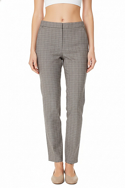 ZARA Dámské Kostkované Kalhoty Elegantní Volnočasové Dlouhé šedé Vel. S