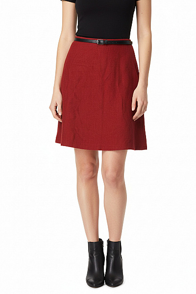 HALLHUBER Dámská červená áčková Sukně Ke Kolenům Vel. XS