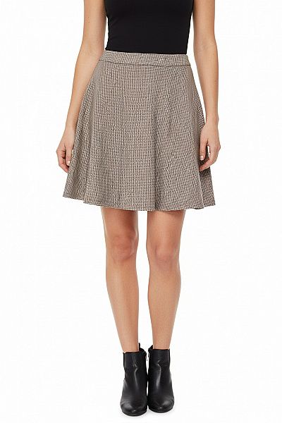 American Apparel Dámská Polyesterová áčková Minisukně Pepitová Vzorovaná Rozšířená Velikost L