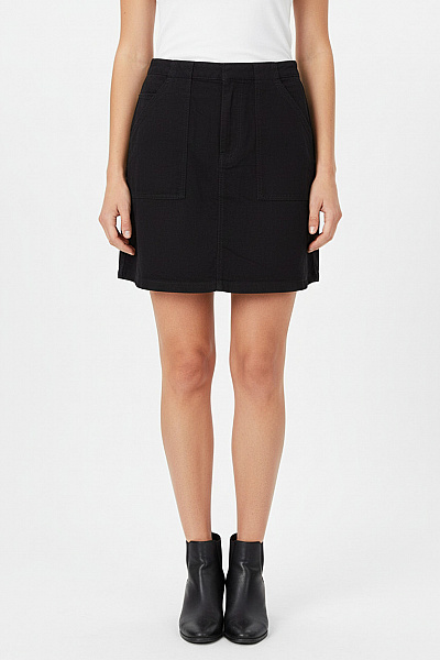 Next Dámská Lněná černá Mini Sukně S Kapsami áčková Velikost 40