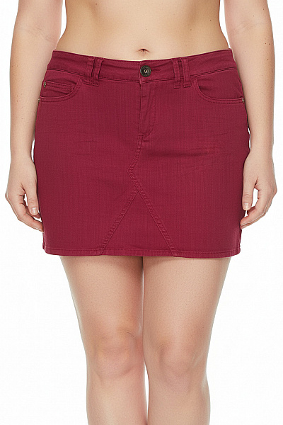 S.OLIVER Dámská Bavlněná Mini Džínová Sukně červená Pouzdrová S Kapsami Velikost 42