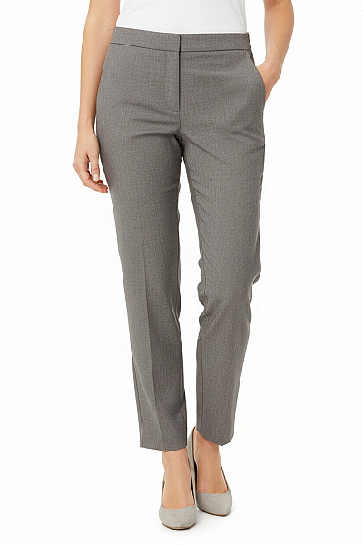 ZARA Dámské Elegantní Business Kalhoty Rovné šedé S Kapsami Vel. S