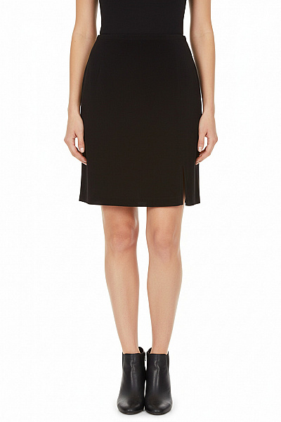 InWear Dámská černá Sukně S Rozparkem Elegantní Krátká Velikost UK 16