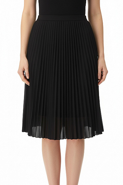 Dámské černé Plisované Midi Sukně Vel. S