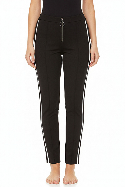 ZARA Dámské černé Skinny Kalhoty S Lampasem Velikost M