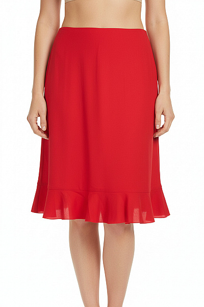 ZARA Červená Dámská Krátká Sukně Volánky Letní Romantická Vel. L